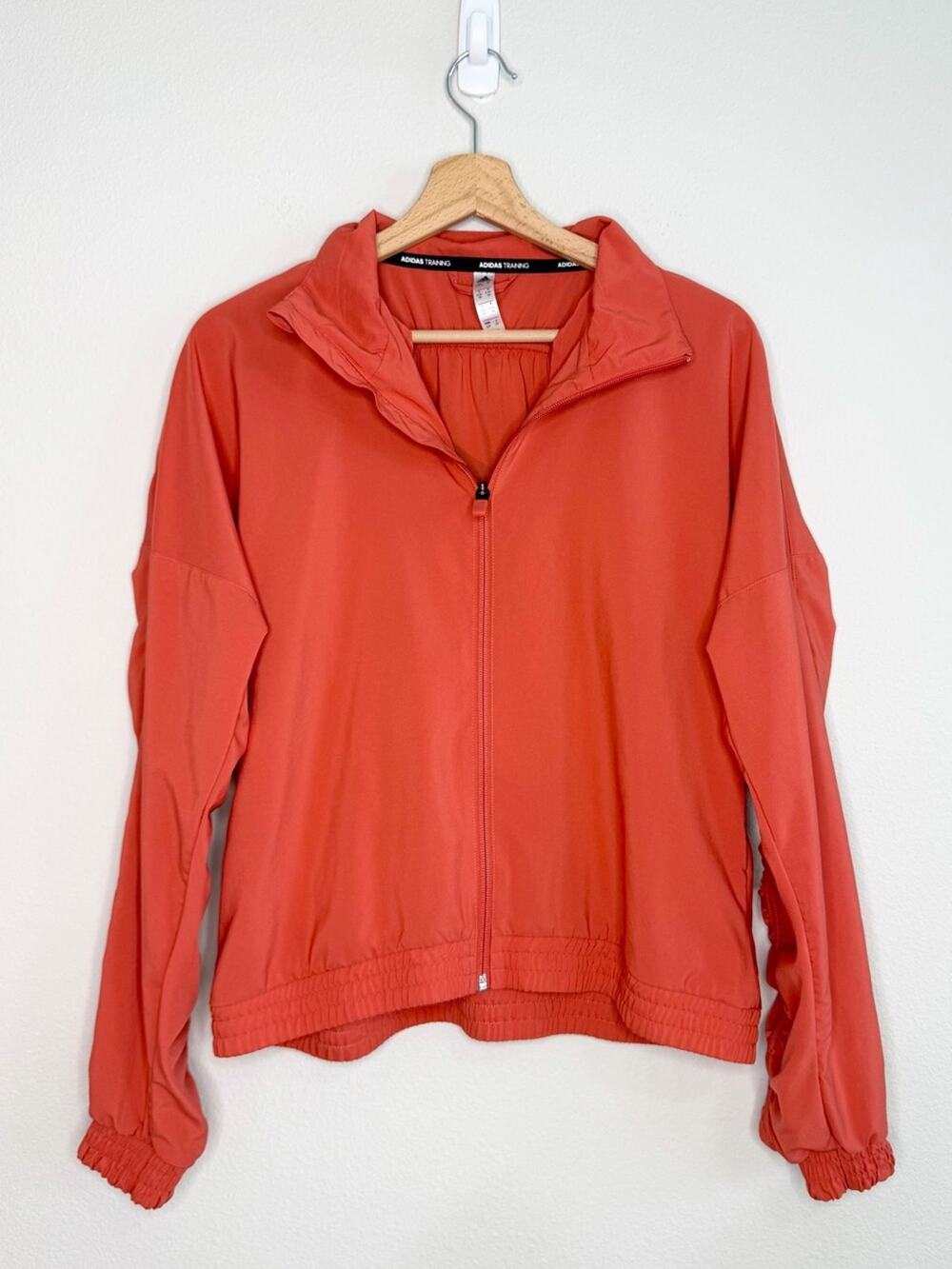 Adidas Training Jacket Full Zip Up Track Jacket Orange Size Small